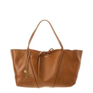 Chloé East West Leather Tote, Brown